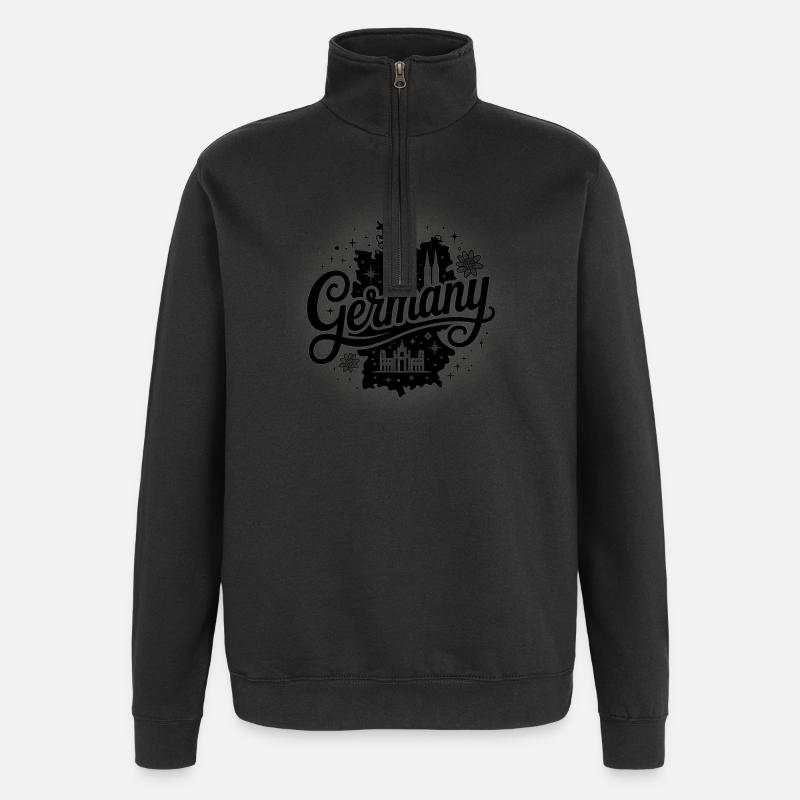 Germany - Souvenir Design - Quarter-Zip Sweatshirt - black