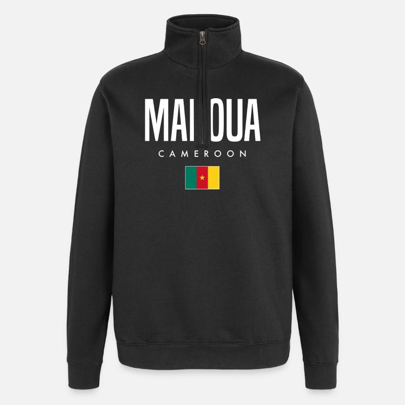 Maroua Kamerun Kameruner - Quarter-Zip-Sweatshirt - Schwarz