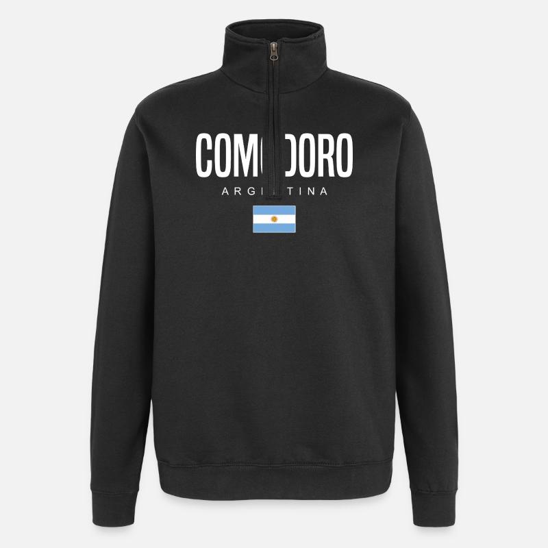 Comodoro Argentine Argentin - Sweat à zip 1/4 - noir