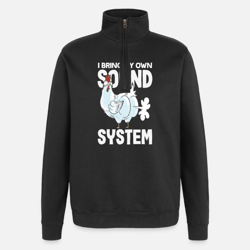 Pet public drôle et inapproprié - Sweat à zip 1/4 - noir