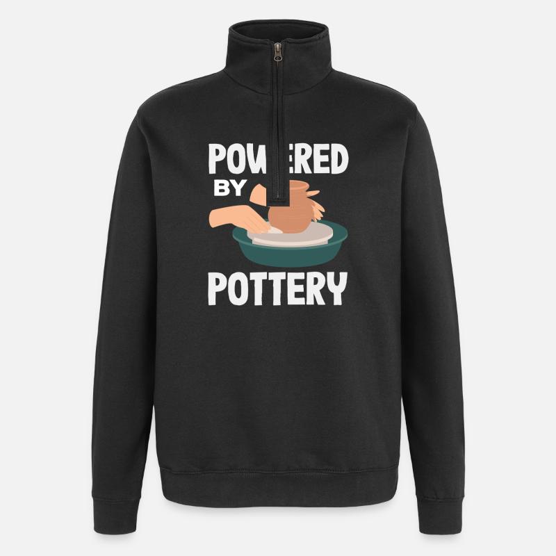 Powered by Ceramics - Quarter-Zip Sweatshirt - black