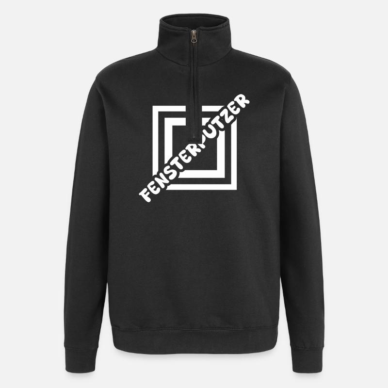 Window cleaning as a job - Quarter-Zip Sweatshirt - black