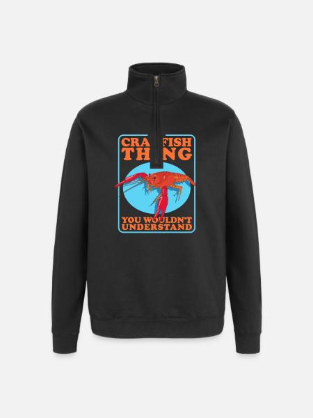 Crayfish Crayfish Seafood Gifts - Quarter-Zip Sweatshirt - black