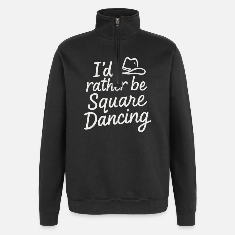 Je préfère danser carré - Sweat à zip 1/4 - noir