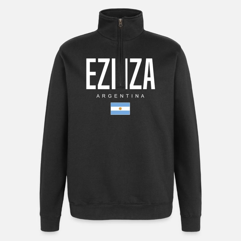 Ezeiza Argentine Argentin - Sweat à zip 1/4 - noir