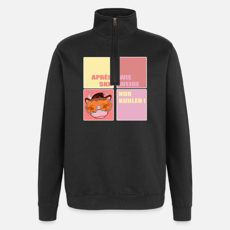 APRÈS-SKI SKI VACHE DRÔLE - Sweat à zip 1/4 - noir