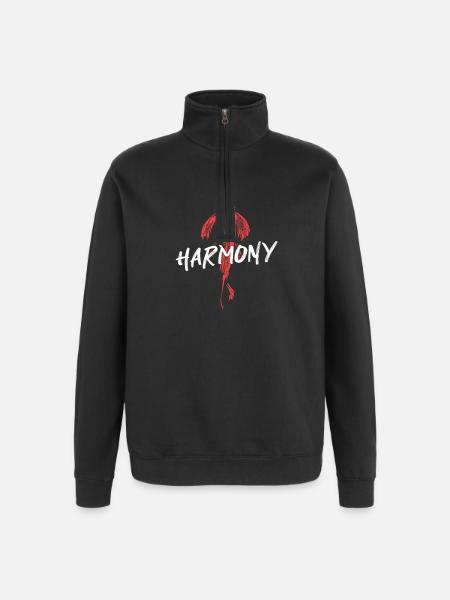Koi Fish Energetic Harmony - Quarter-Zip Sweatshirt - black