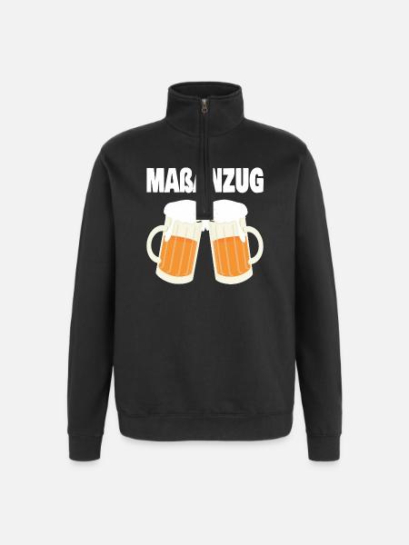 Maß Bier Maßanzug - Quarter-Zip-Sweatshirt - Schwarz