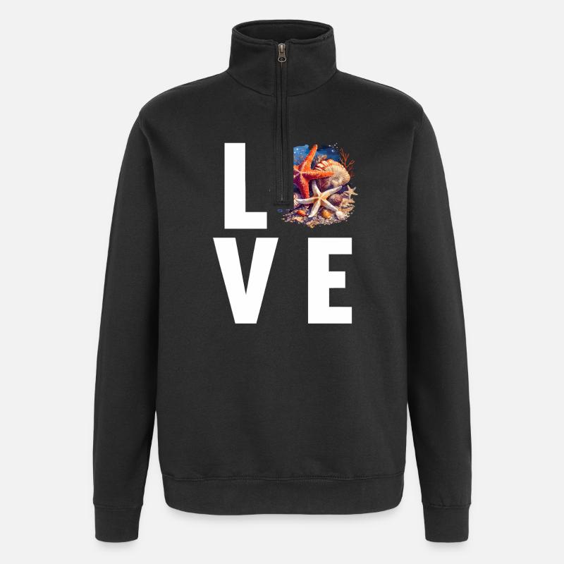 Étoile de mer Étoile de mer - Sweat à zip 1/4 - noir