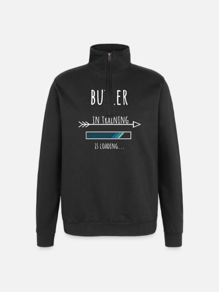 Butler Gift Profession Training Butler - Quarter-Zip Sweatshirt - black