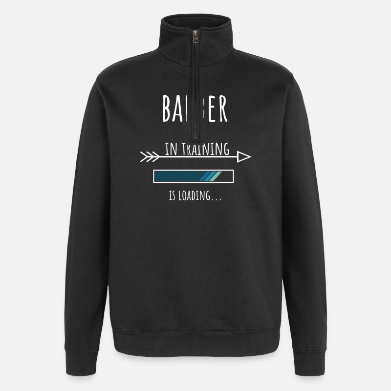 Barber Gift Profession Training Barber - Quarter-Zip Sweatshirt - black