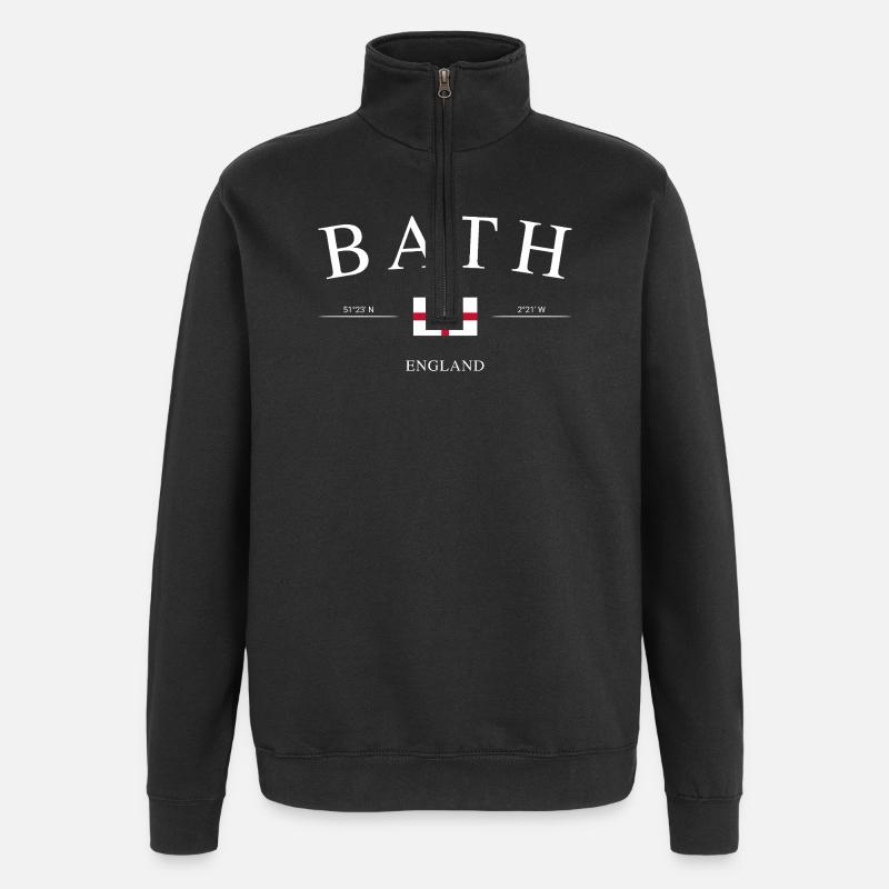 Bath England – Urlaub Souvenir & Geschenk - Quarter-Zip-Sweatshirt - Schwarz