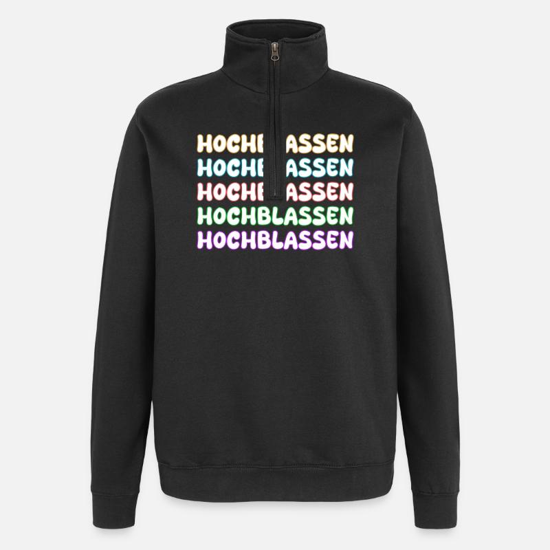 Gift for high-class people - Quarter-Zip Sweatshirt - black