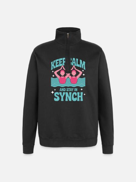 Synchronschwimmen Kunstschwimmen Wassersport - Quarter-Zip-Sweatshirt - Schwarz