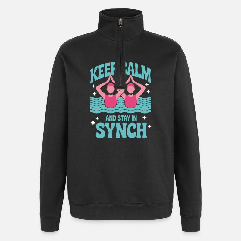 Synchronschwimmen Kunstschwimmen Wassersport - Quarter-Zip-Sweatshirt - Schwarz