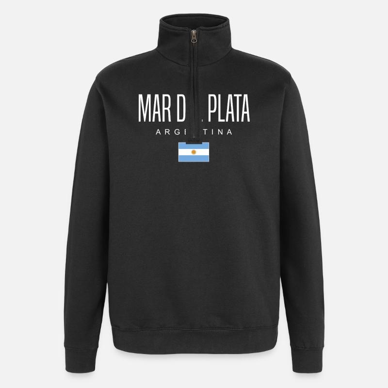 Mardelplata Argentine Argentin - Sweat à zip 1/4 - noir