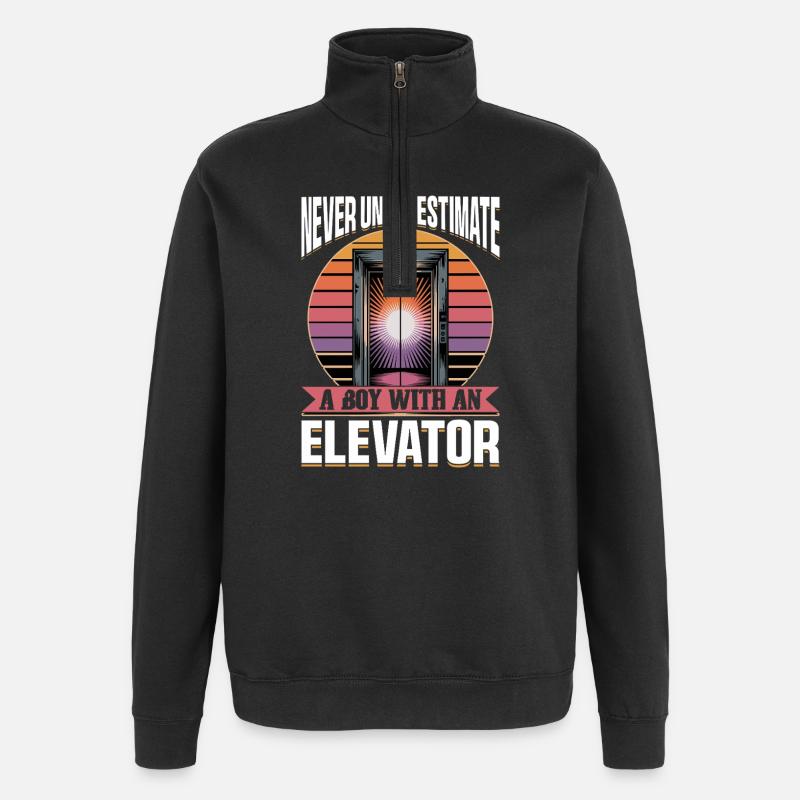 Elevator toddler & kids - Quarter-Zip-Sweatshirt - Schwarz