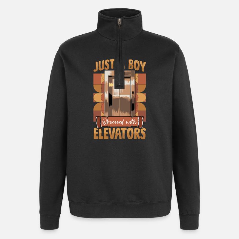 Ascenseur pour tout-petits et enfants - Sweat à zip 1/4 - noir