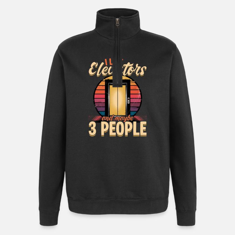 Ascenseur pour tout-petits et enfants - Sweat à zip 1/4 - noir