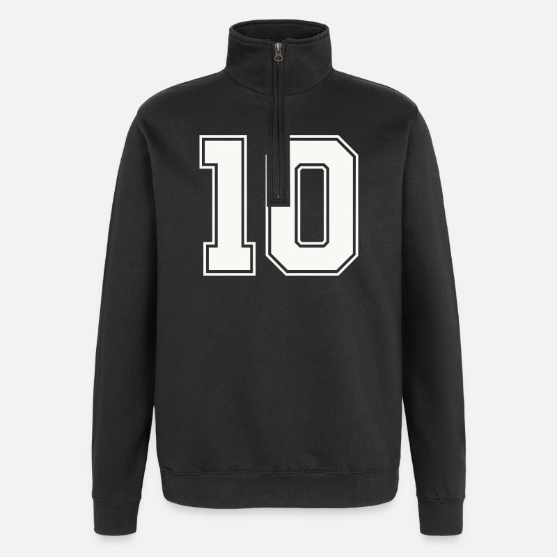 10 - Quarter-Zip Sweatshirt - black