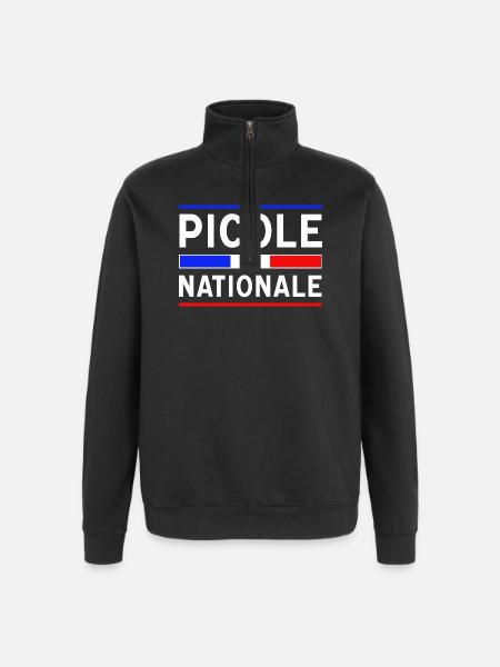 National Drinking Alley New Design - Quarter-Zip Sweatshirt - black
