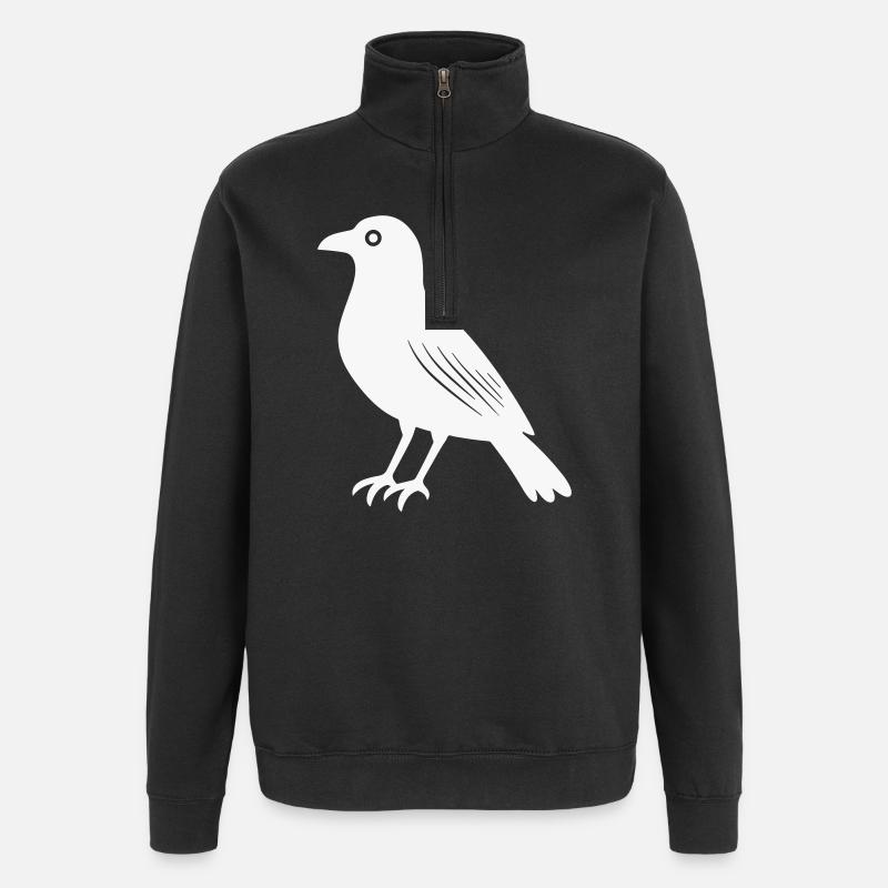 Corbeau - Sweat à zip 1/4 - noir