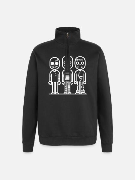 zombie_3- - Quarter-Zip Sweatshirt - black