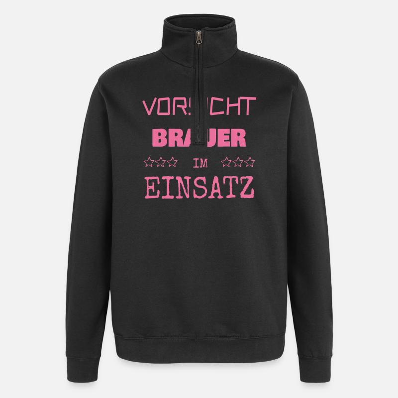 Brasseur comme vocation - Sweat à zip 1/4 - noir