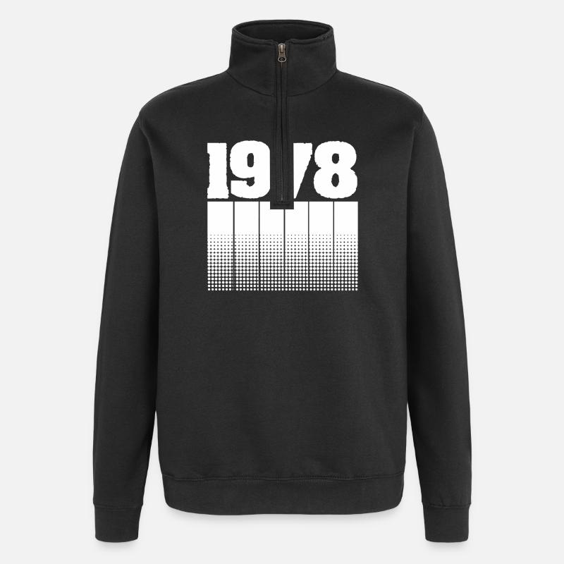 1978 - Sweat à zip 1/4 - noir