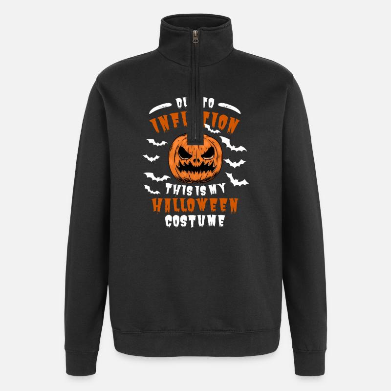 Funny Inflation Halloween Odds - Quarter-Zip Sweatshirt - black