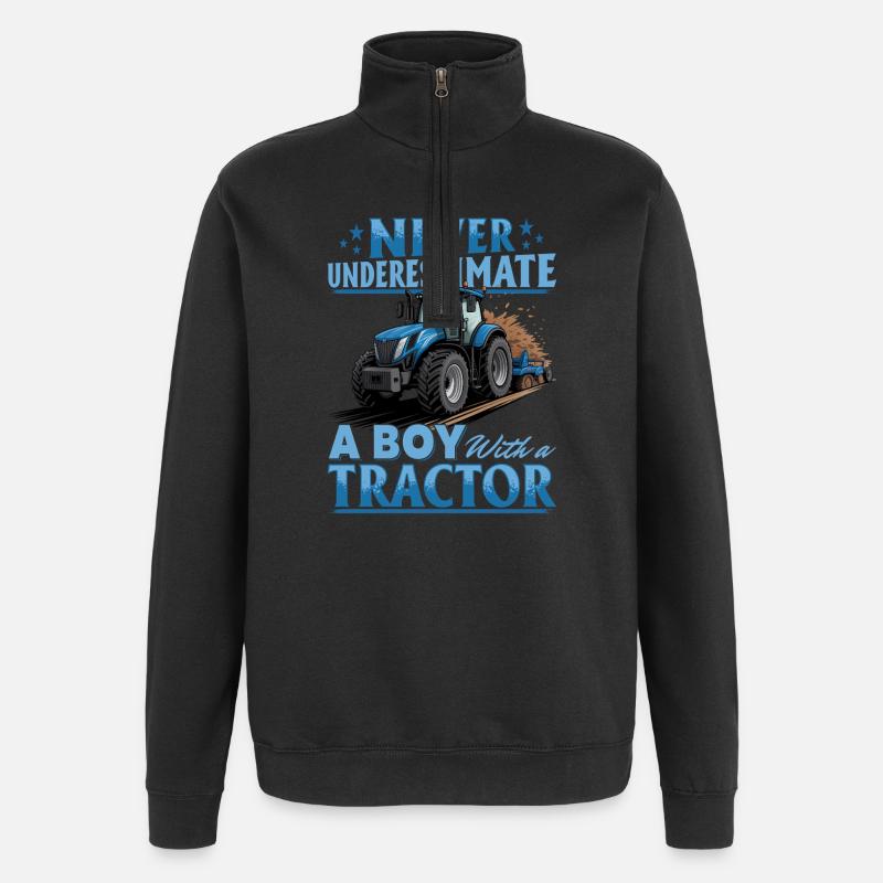 Tracteur Enfants Ferme Mode de vie - Sweat à zip 1/4 - noir