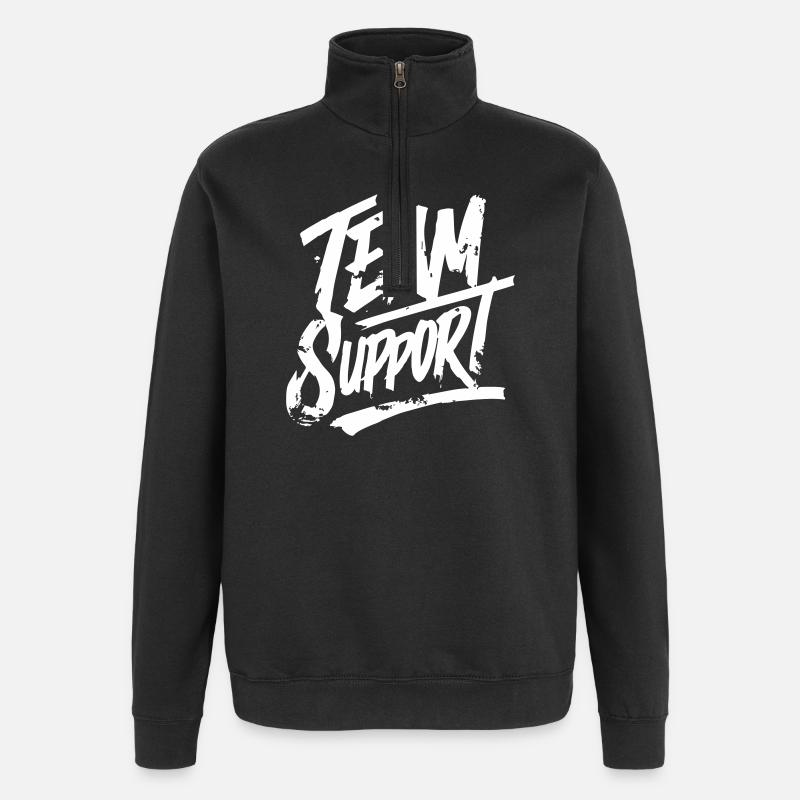 Association de soutien d'équipe - Sweat à zip 1/4 - noir