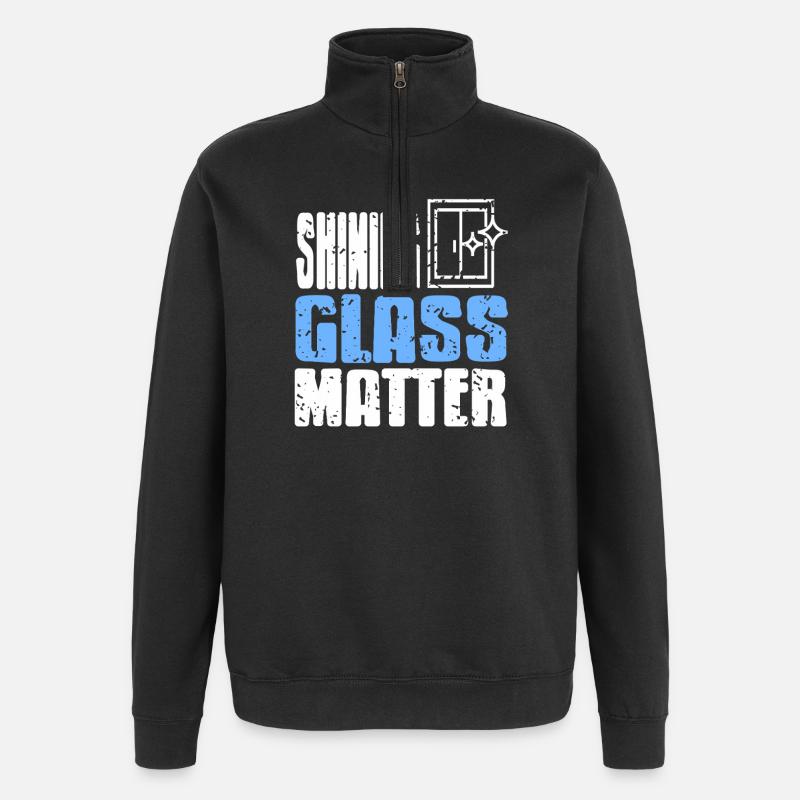 Glazier Professional Craftsmanship Window Pride - Quarter-Zip Sweatshirt - black