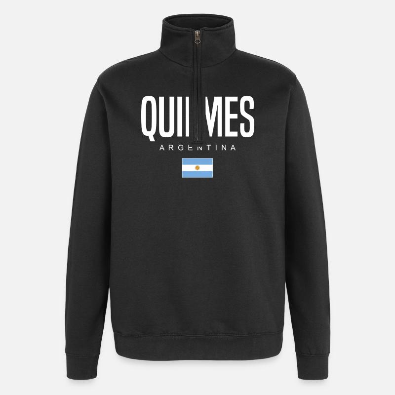 Quilmes Argentina Argentinian - Quarter-Zip Sweatshirt - black