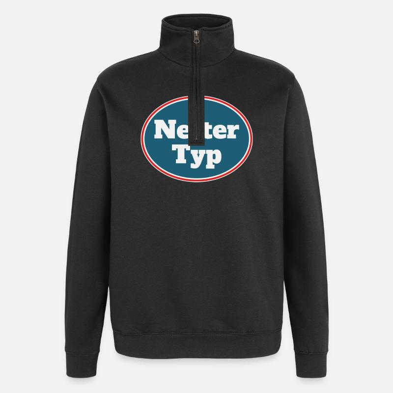Gentil gars - Sweat à zip 1/4 - noir