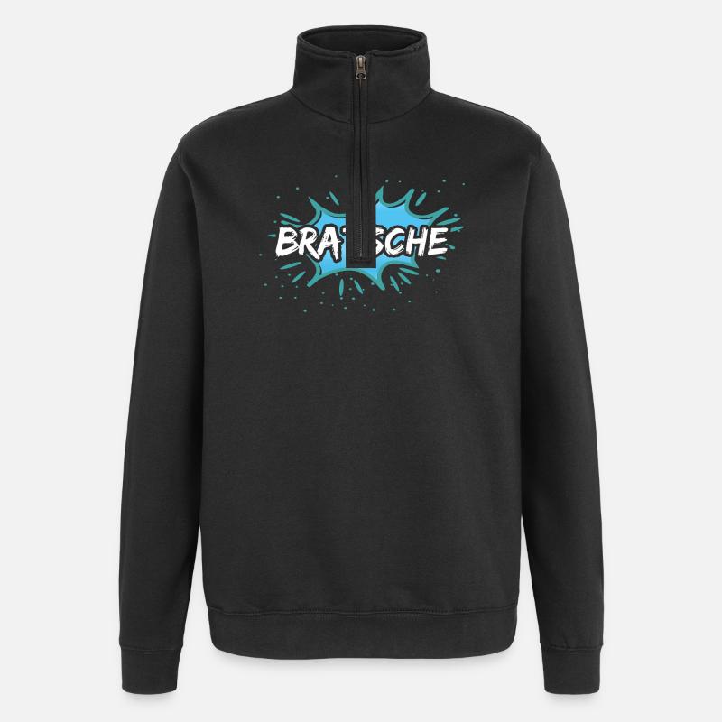 Geschenk für Bratsche - Quarter-Zip-Sweatshirt - Schwarz