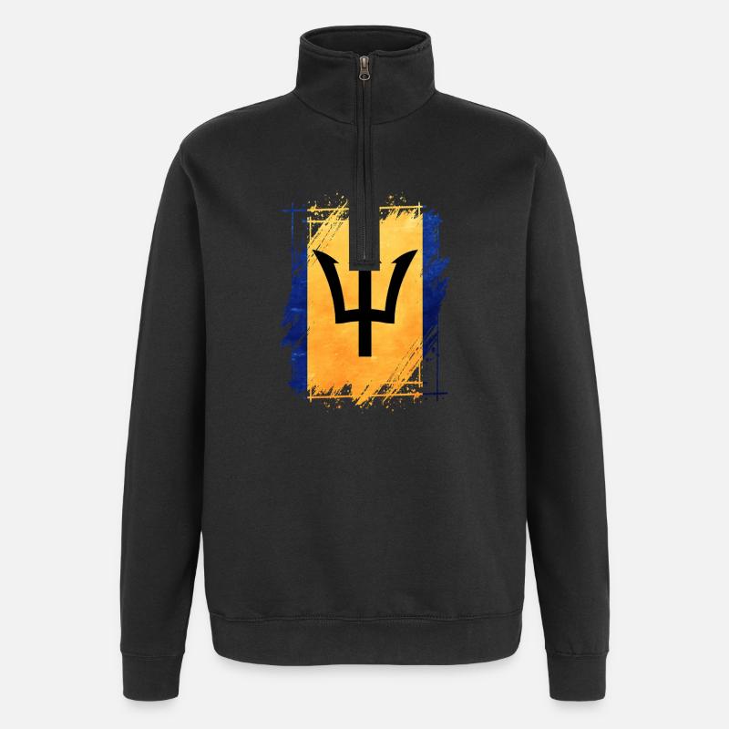 Barbade - Sweat à zip 1/4 - noir