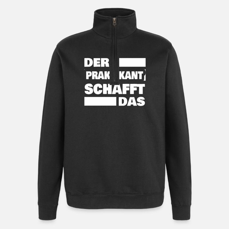 Intern as work - Quarter-Zip Sweatshirt - black