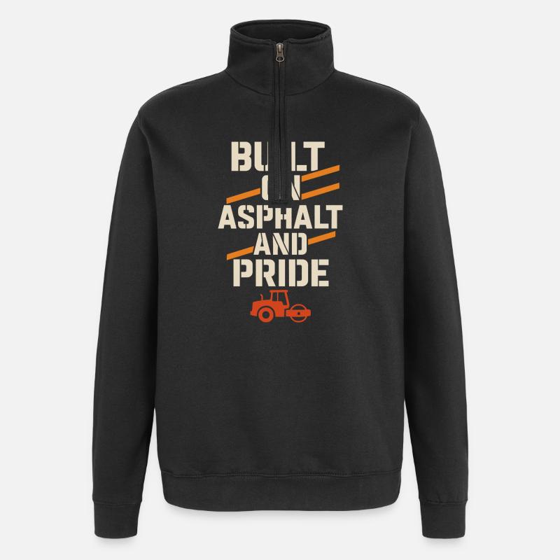 Road Construction Team Asphalt Concrete Team - Quarter-Zip Sweatshirt - black