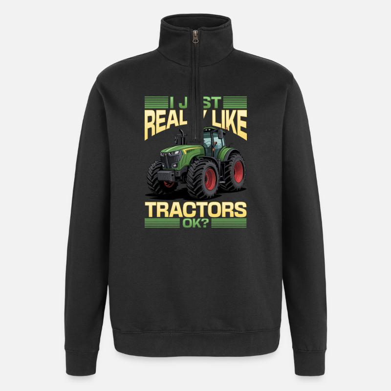Tracteur Enfants Ferme Mode de vie - Sweat à zip 1/4 - noir