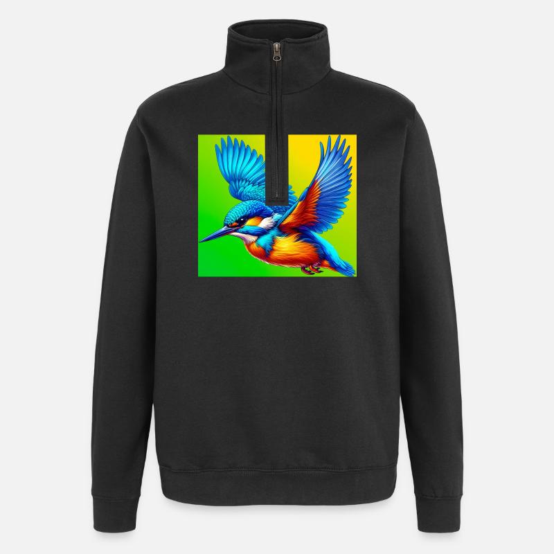 martin-pêcheur - Sweat à zip 1/4 - noir