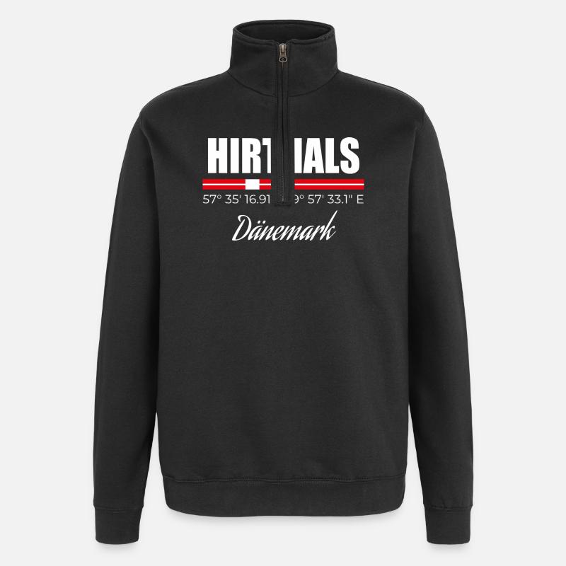 Hirthals - Sweat à zip 1/4 - noir