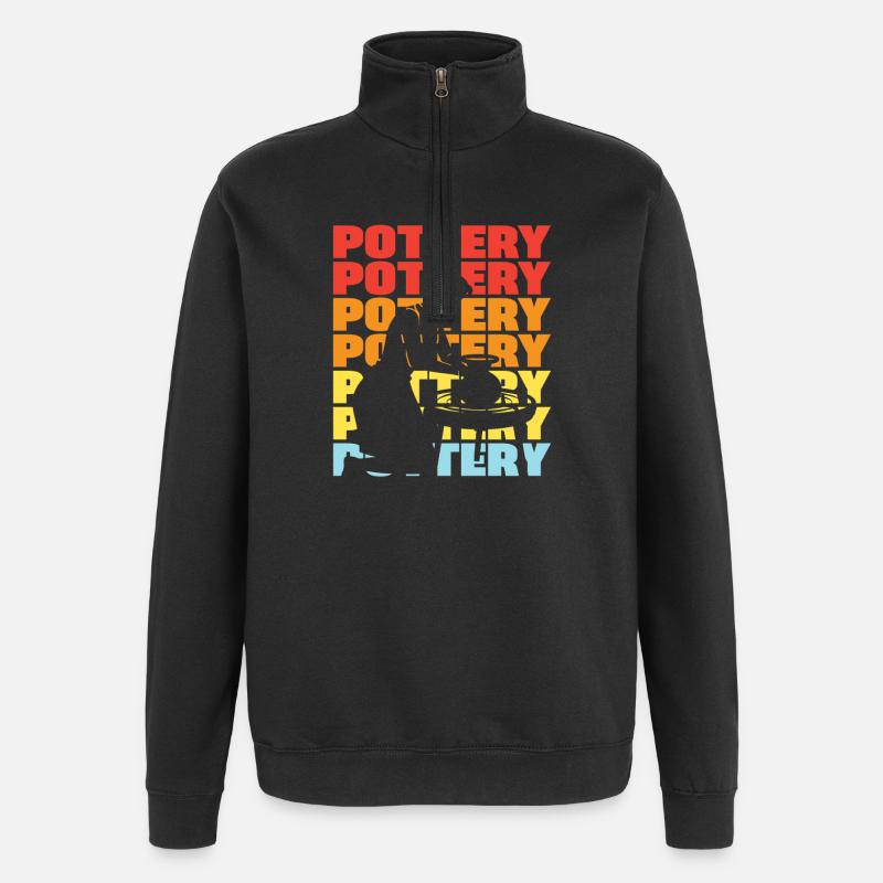 Céramique Artisanat Passion Art - Sweat à zip 1/4 - noir