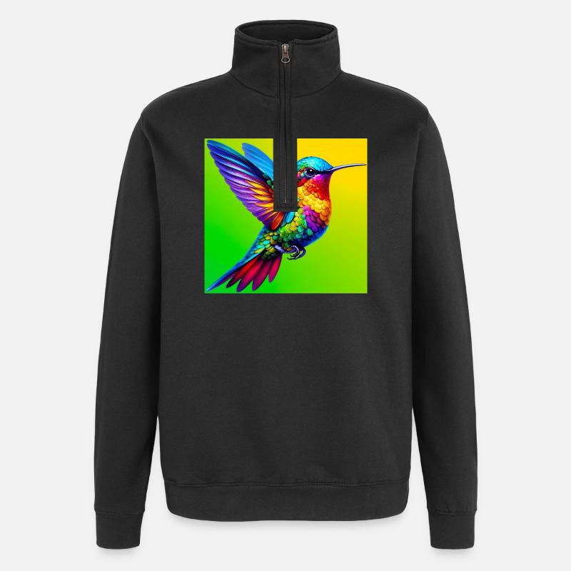 Kolibri - Quarter-Zip-Sweatshirt - Schwarz