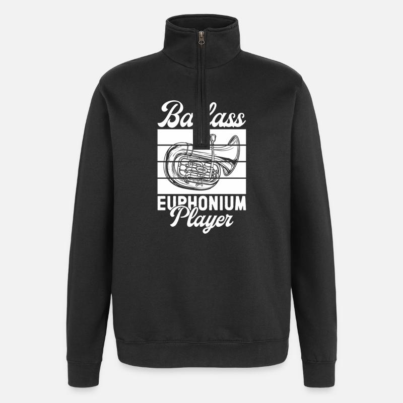 Baritone Player Badass Player Euphonium - Quarter-Zip Sweatshirt - black