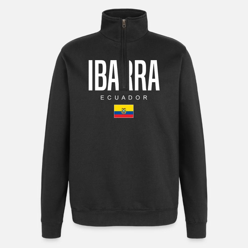 Ibarra Ecuador Ecuadorianer - Quarter-Zip-Sweatshirt - Schwarz