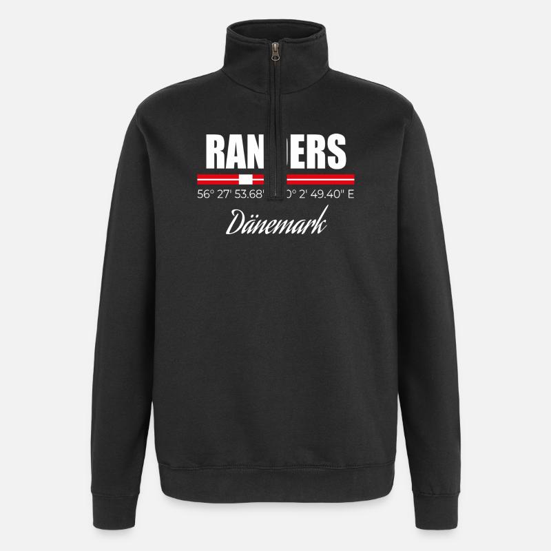 Randers - Sweat à zip 1/4 - noir
