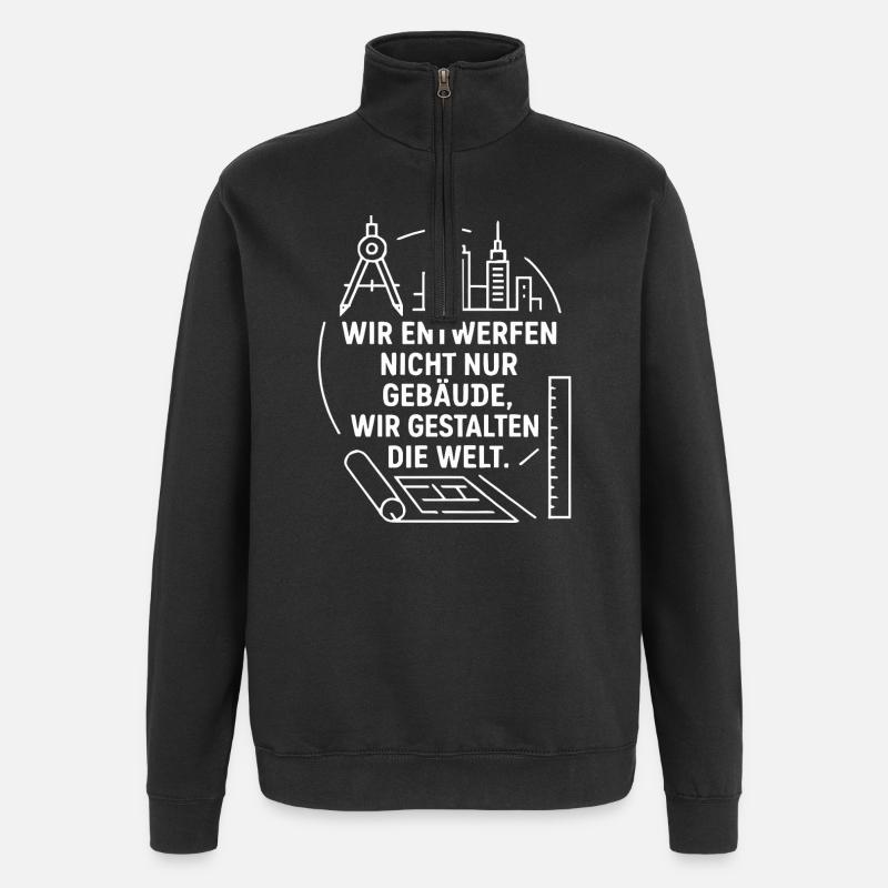 Architecture et design - Sweat à zip 1/4 - noir