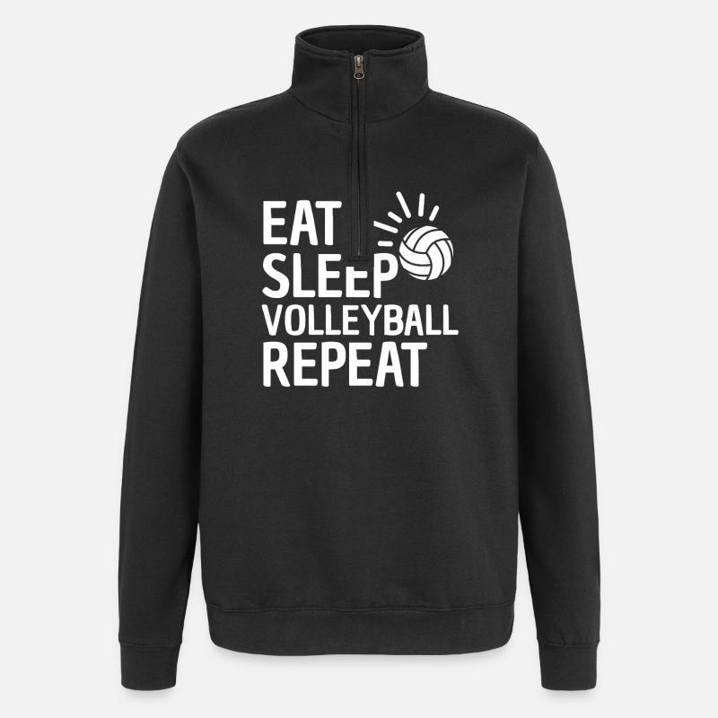 Manger dormir Volley-ball Répéter - Sweat à zip 1/4 - noir