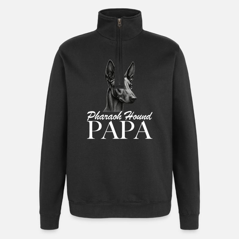 Pharaoh Hound Dad - Quarter-Zip Sweatshirt - black